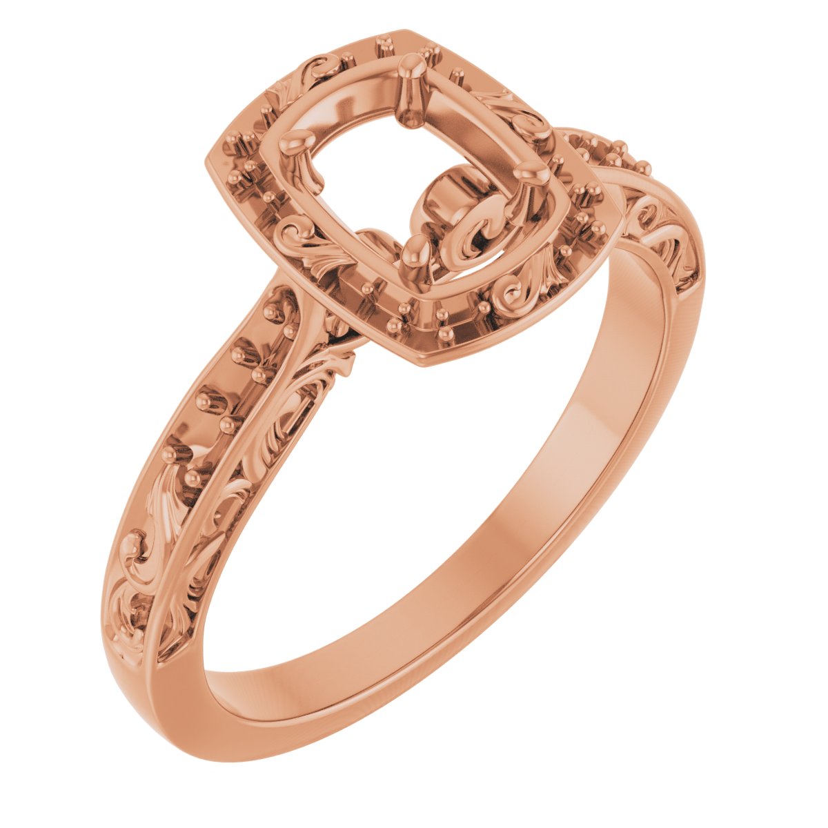 Halo-Style Sculptural Engagement Ring