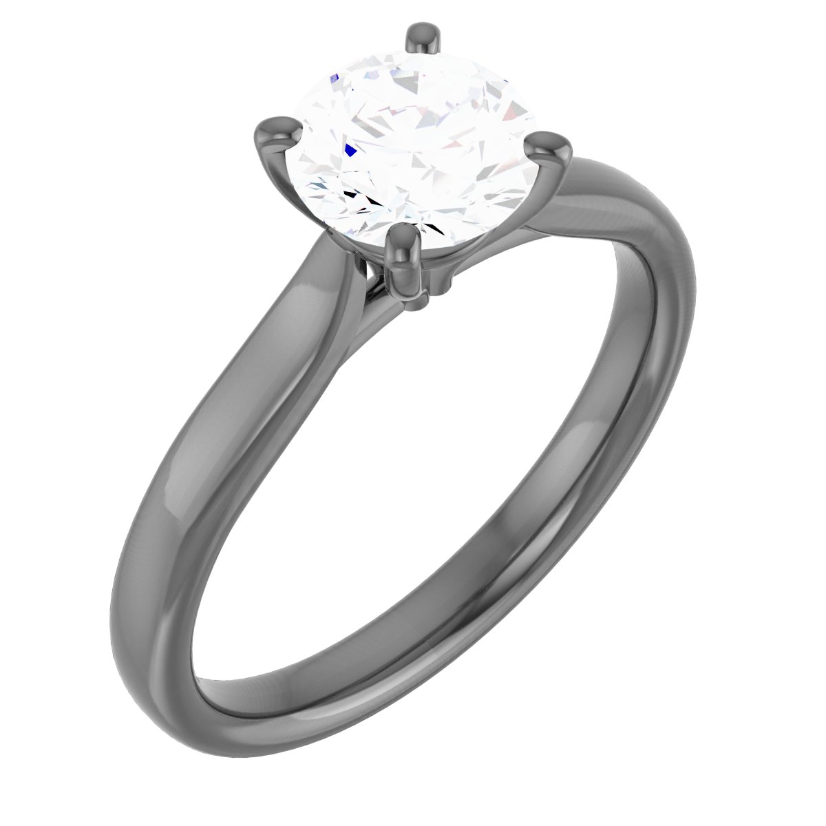 14K White 1 CT Lab Grown Diamond Solitaire Engagement Ring Ref 14816939