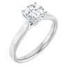 14K White 1 CT Lab Grown Diamond Solitaire Engagement Ring Ref 14816939