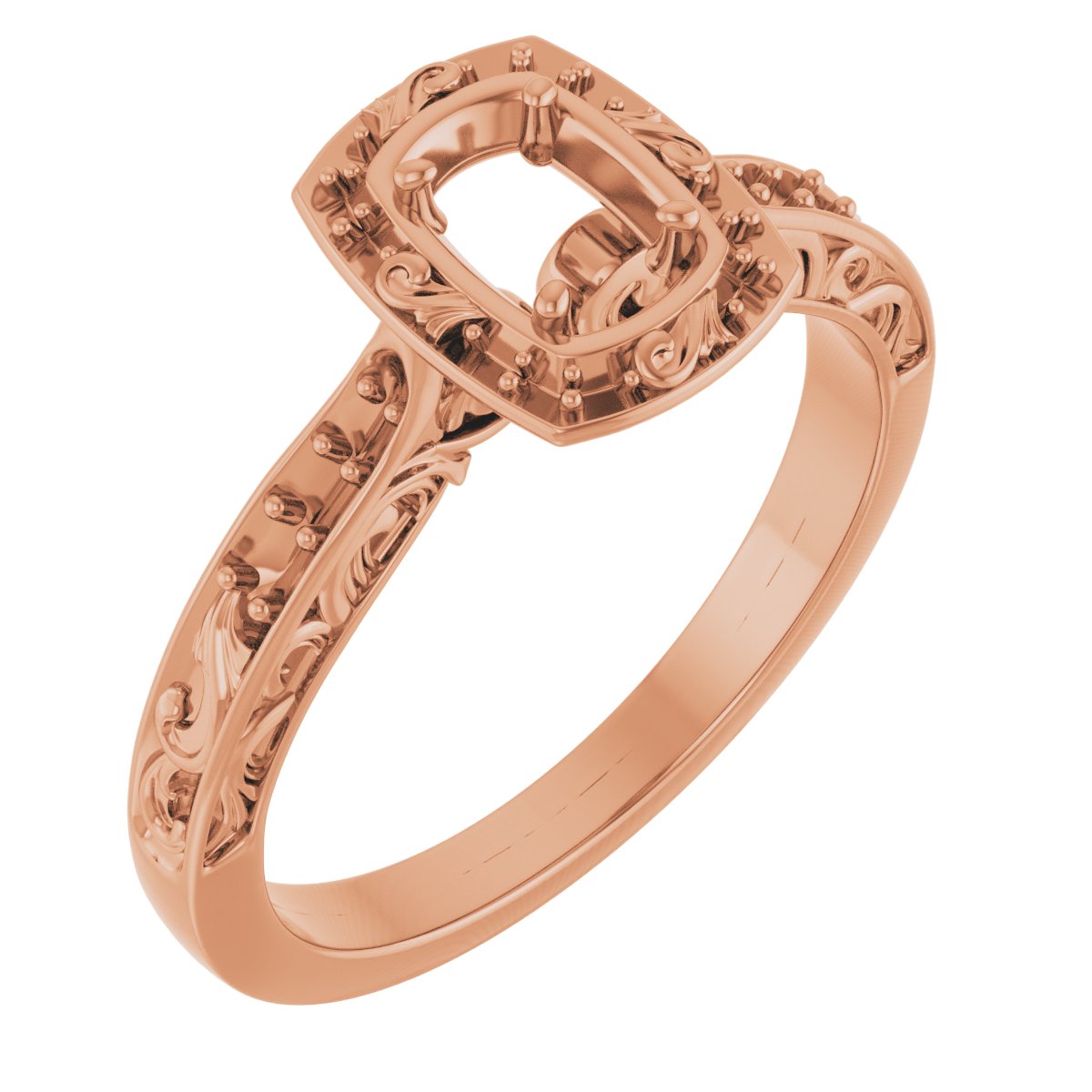 Halo-Style Sculptural Engagement Ring