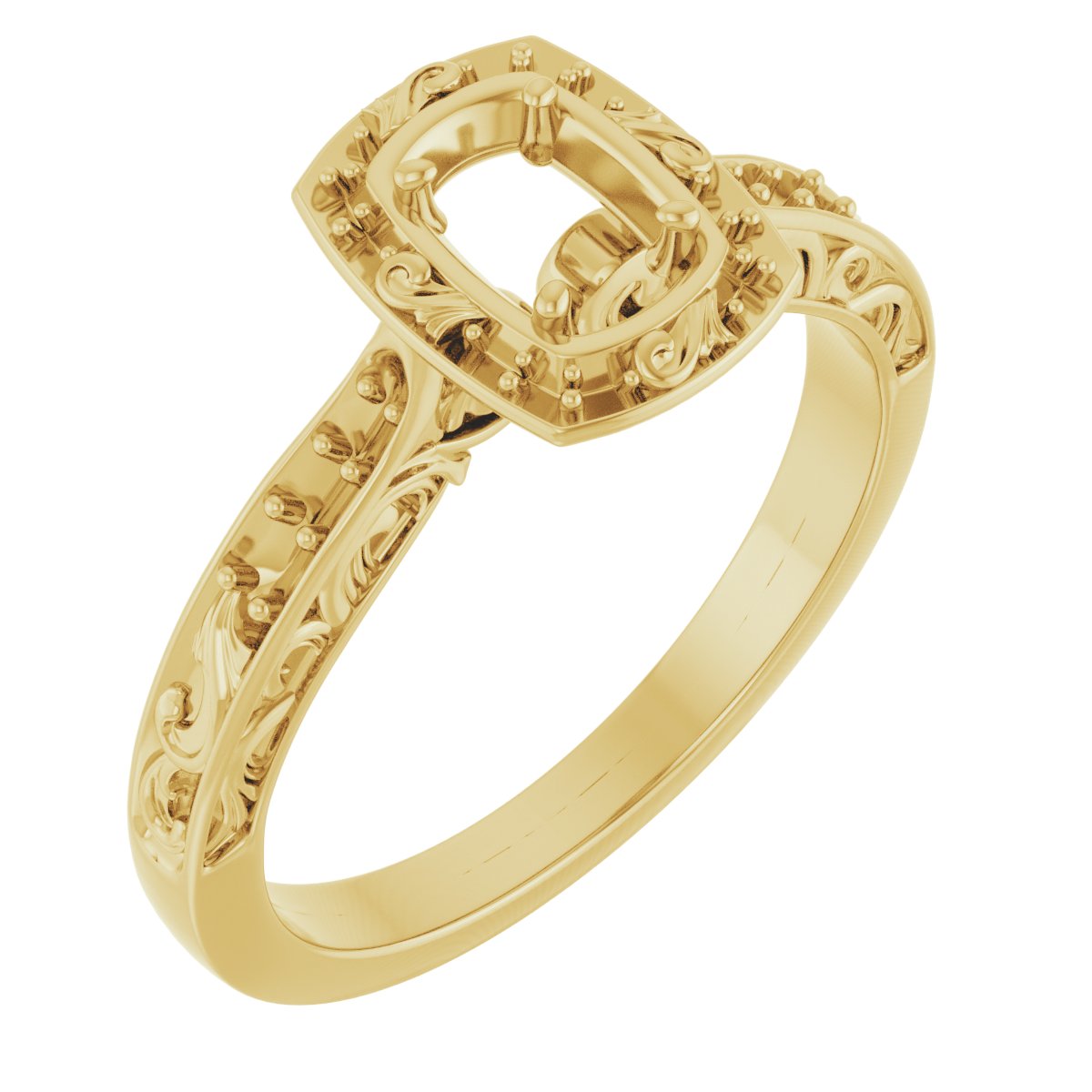 Halo-Style Sculptural Engagement Ring