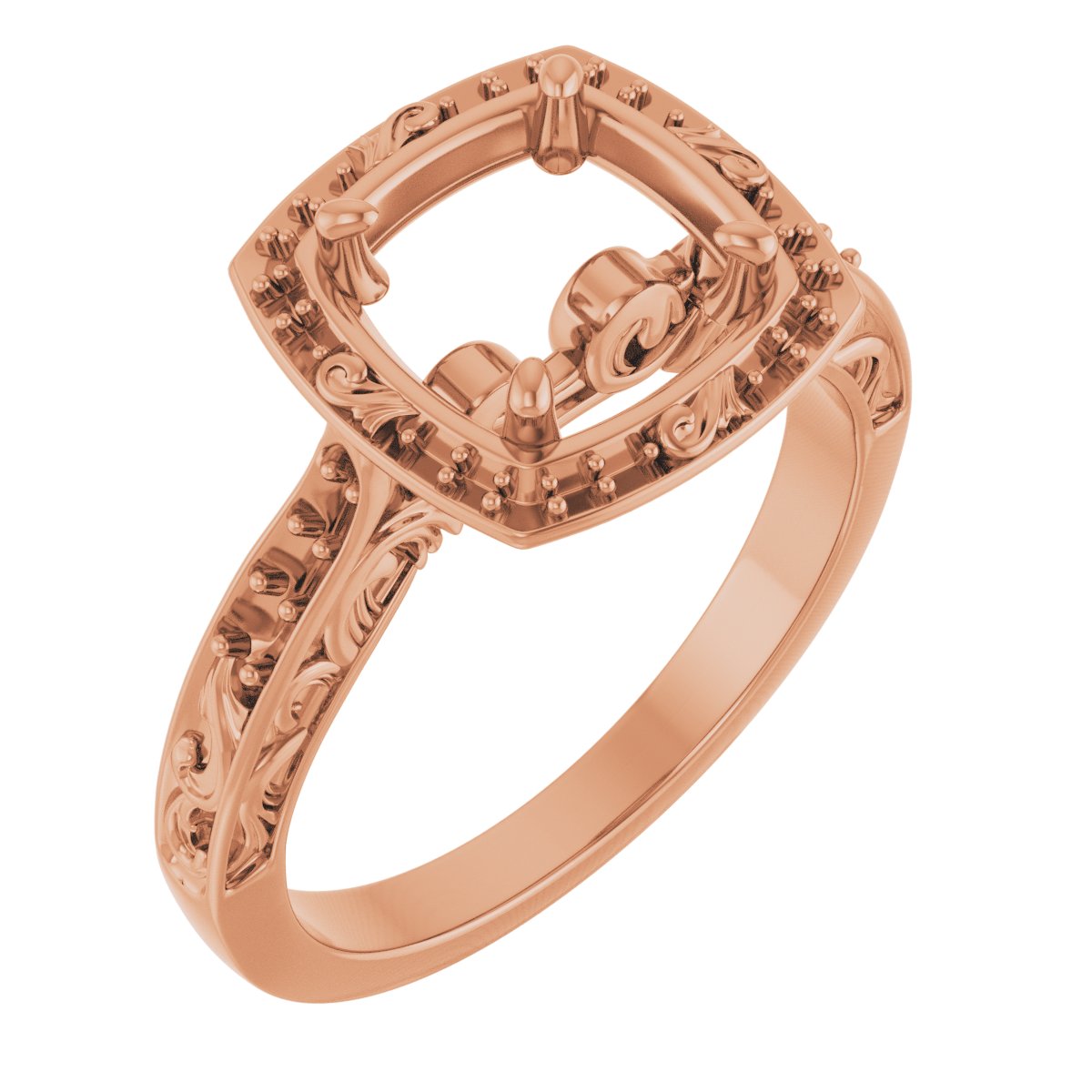 Halo-Style Sculptural Engagement Ring