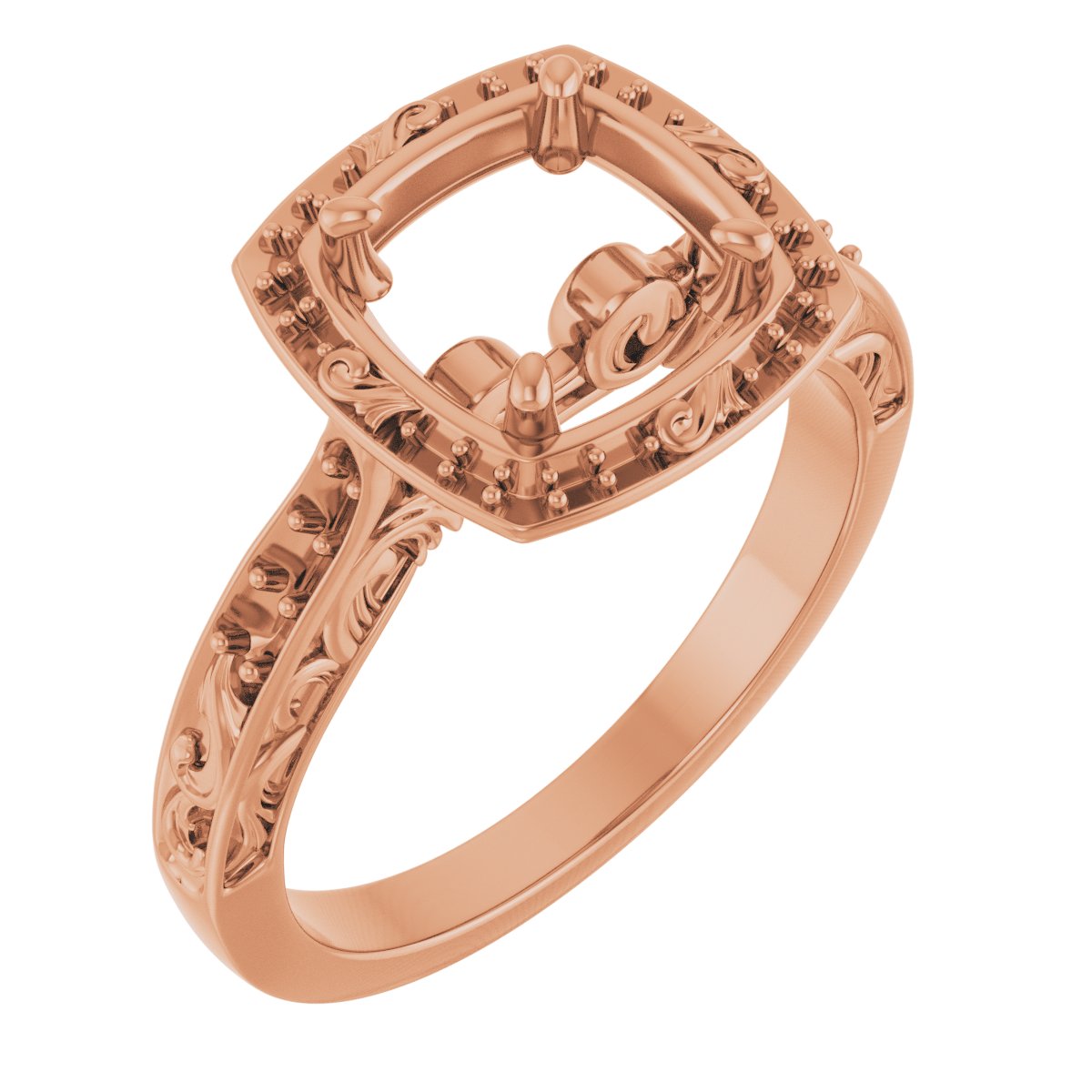 Halo-Style Sculptural Engagement Ring