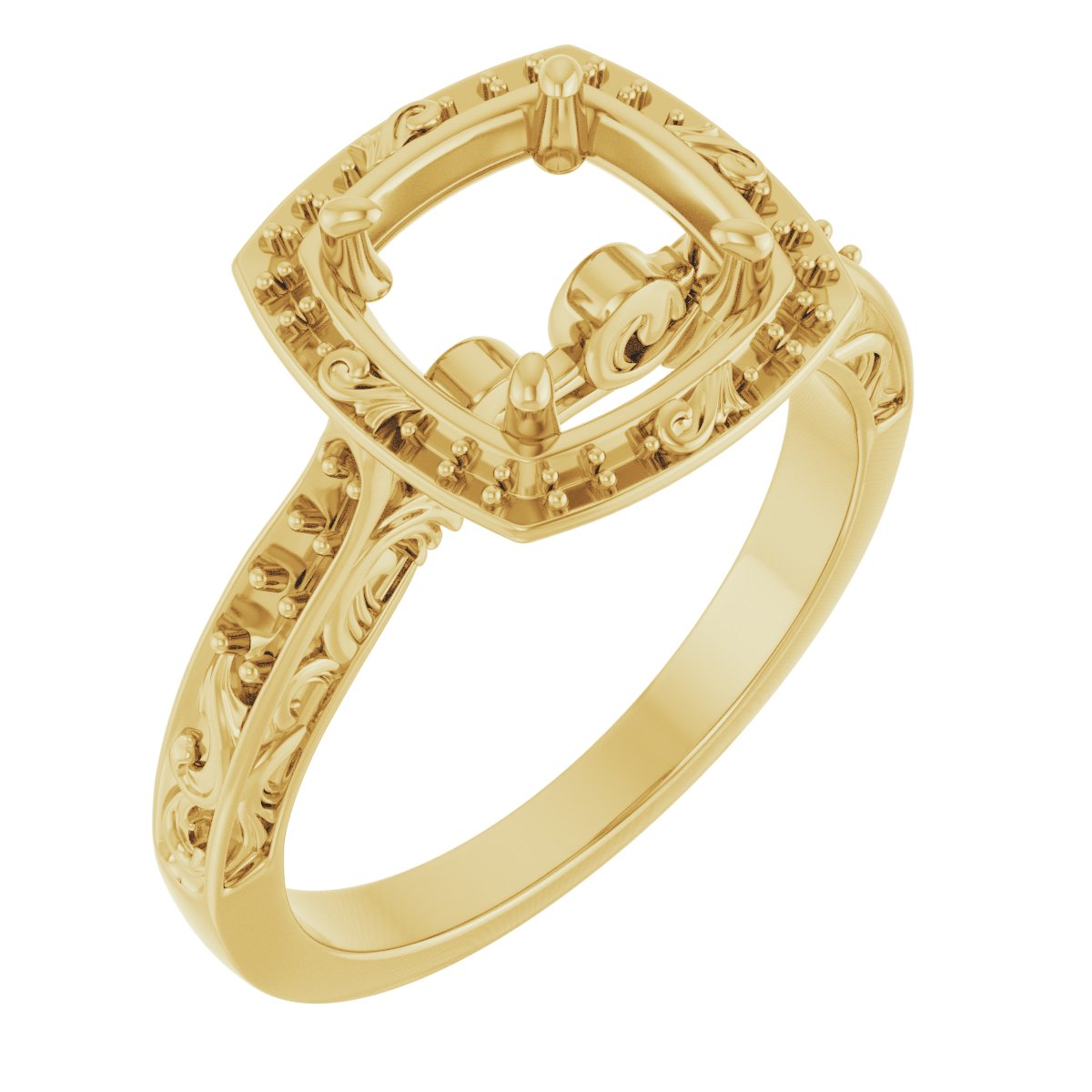 Halo-Style Sculptural Engagement Ring