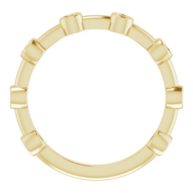 14K Yellow 1/4 CTW Diamond Bezel-Set Bar Ring     
