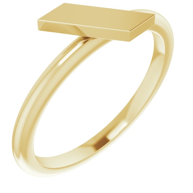 14K Yellow Stackable Bar Ring 
