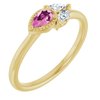 14K Yellow Pink Sapphire and .125 CTW Diamond Ring Ref. 13878702
