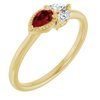 14K Yellow Ruby and .125 CTW Diamond Ring Ref. 14296127