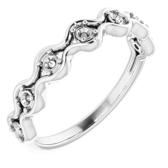 14K White 1/5 CTW Natural Diamond Anniversary Band