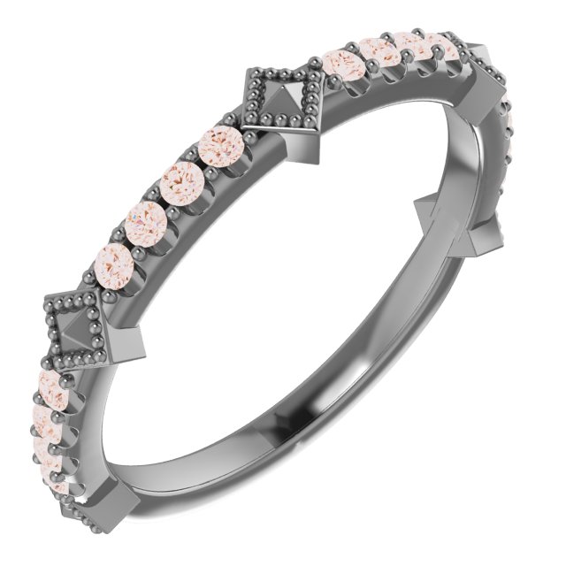 14K Rose 1/4 CTW Diamond Stackable Ring