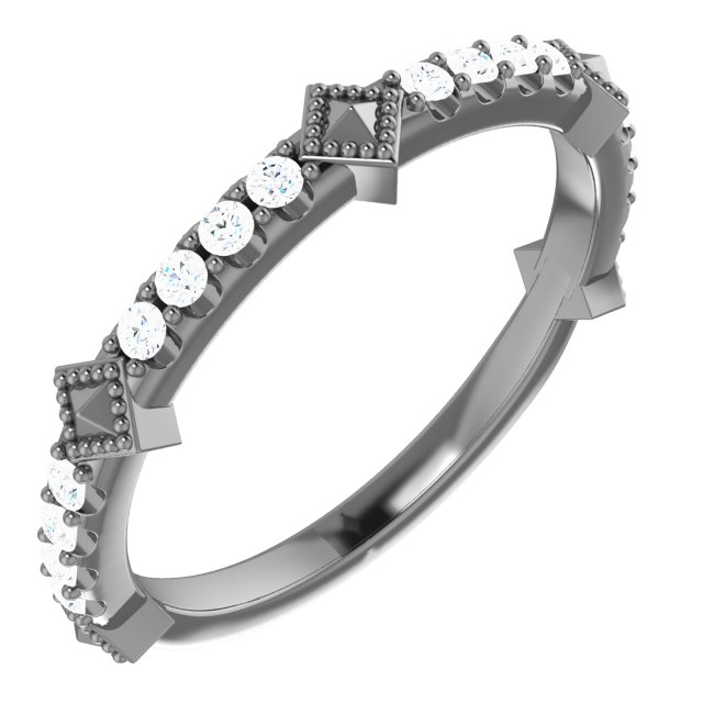 Platinum 1/4 CTW Diamond Stackable Ring