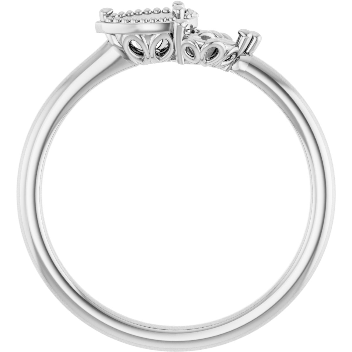 14K White 1/4 CTW Diamond Ring