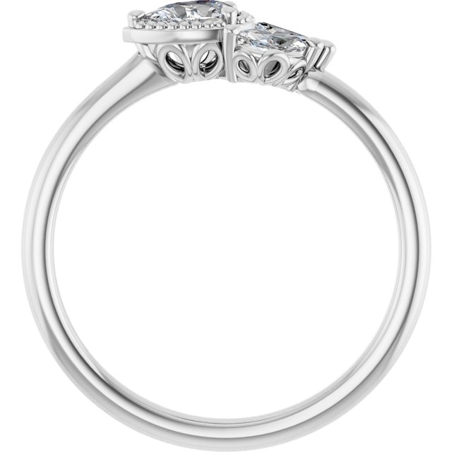 14K White 1/4 CTW Diamond Ring        