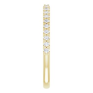 14K Yellow 1/5 CTW Diamond Band for 6.5 mm Round Ring   