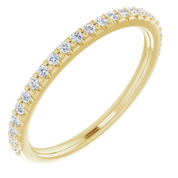 14K Yellow .20 CTW Diamond Band for 6.5 mm Round Ring Ref 13400215