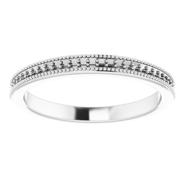 14K White .07 CTW Diamond Matching Band