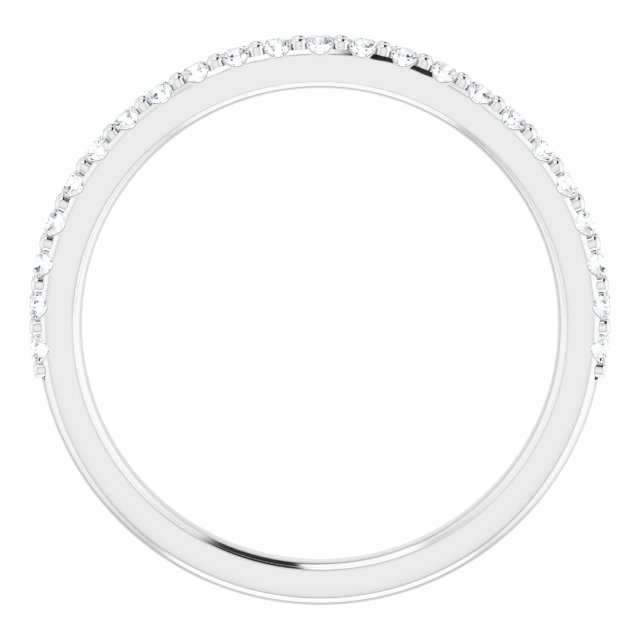 14K White 1/5 CTW Diamond Band for 6x6 mm Cushion Ring   