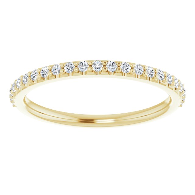 14K Yellow 1/5 CTW Diamond Band for 6.5 mm Round Ring   