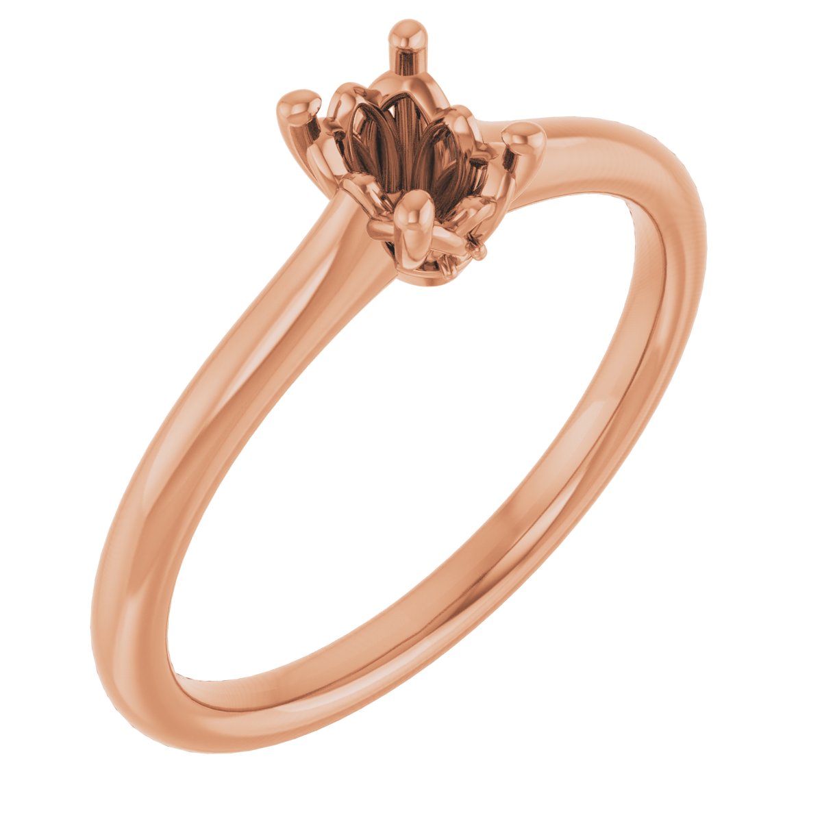 Claw-Prong Accented Engagement Ring
