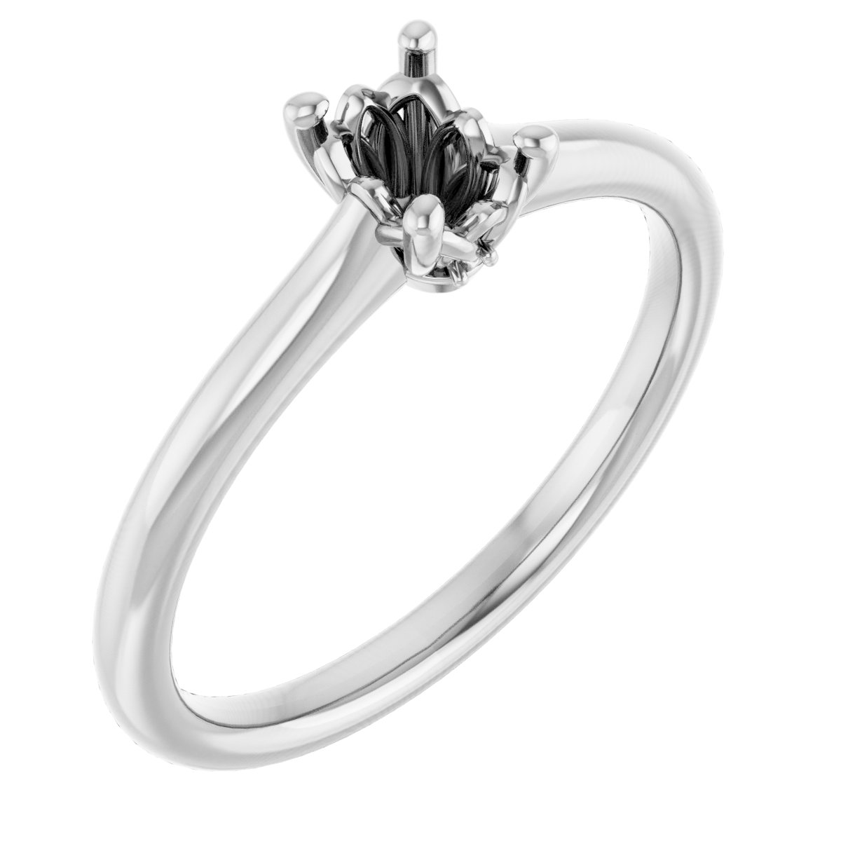 Claw-Prong Accented Engagement Ring