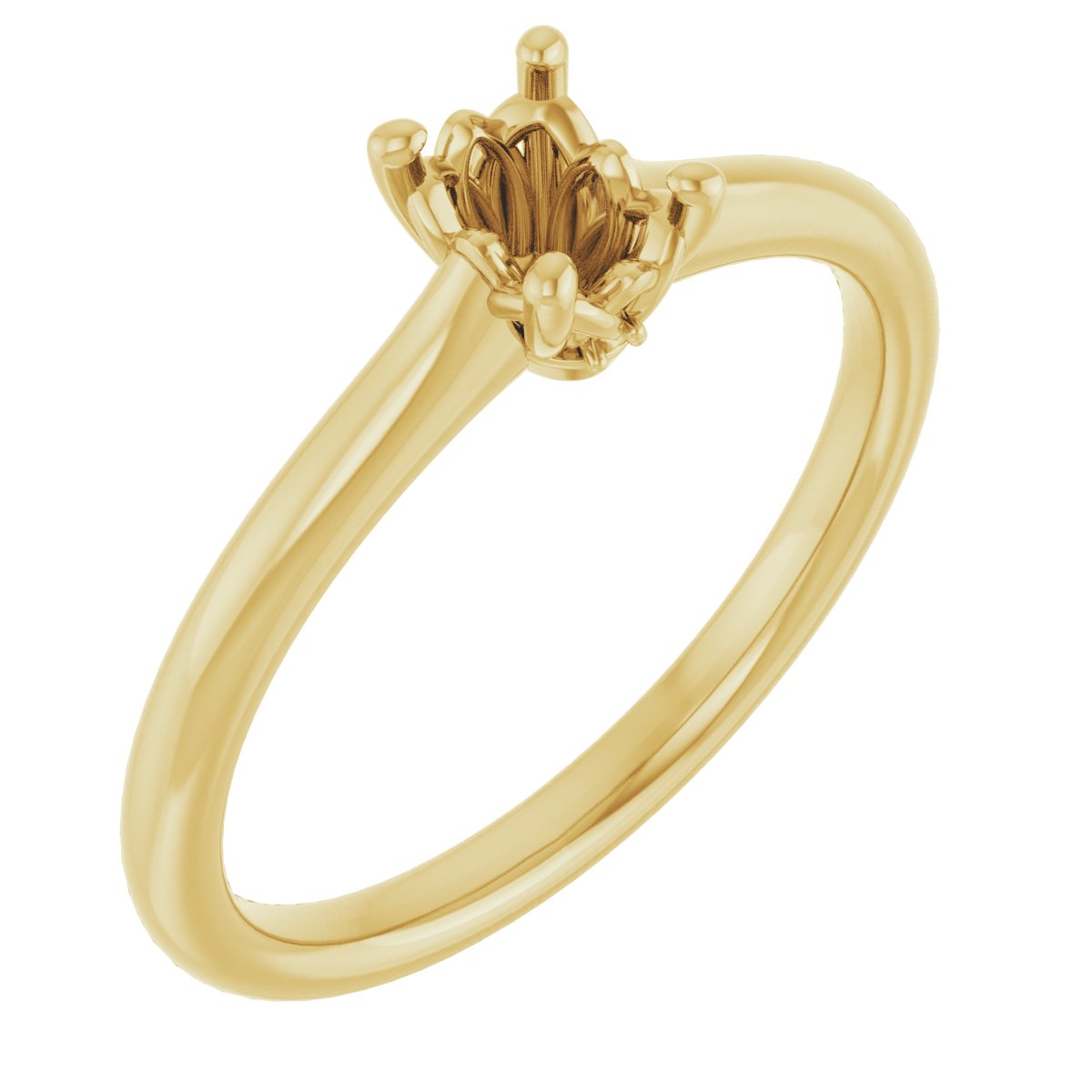 Claw-Prong Accented Engagement Ring