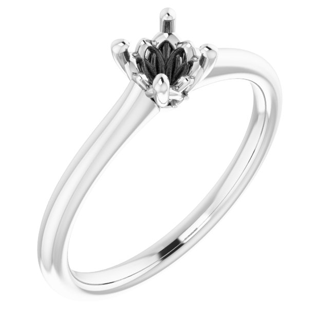 Claw-Prong Accented Engagement Ring