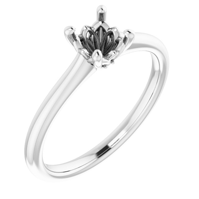 Claw-Prong Accented Engagement Ring