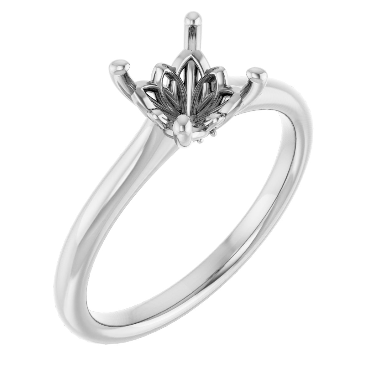 Claw-Prong Accented Engagement Ring