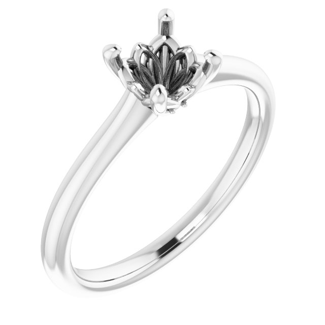 Claw-Prong Accented Engagement Ring