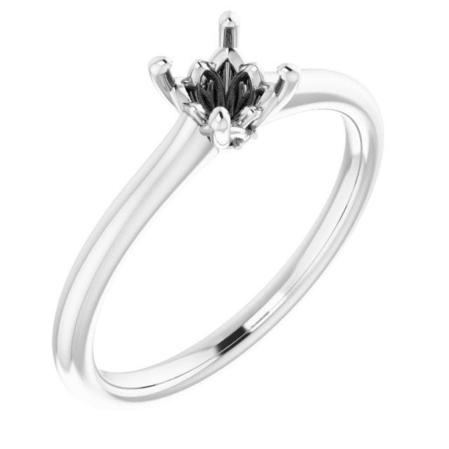 Claw-Prong Accented Engagement Ring