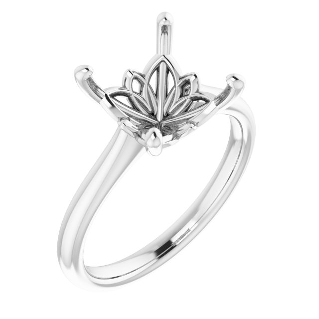 Claw-Prong Accented Engagement Ring