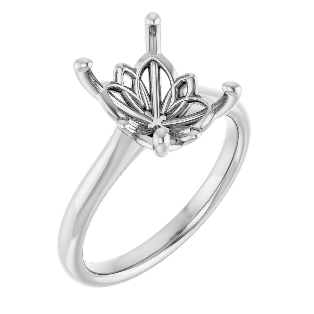 Claw-Prong Accented Engagement Ring
