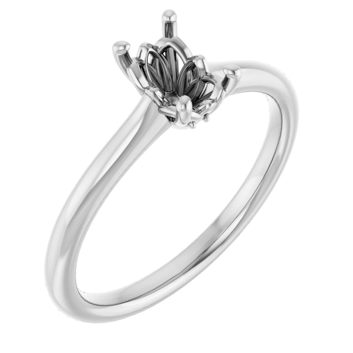 Claw-Prong Accented Engagement Ring