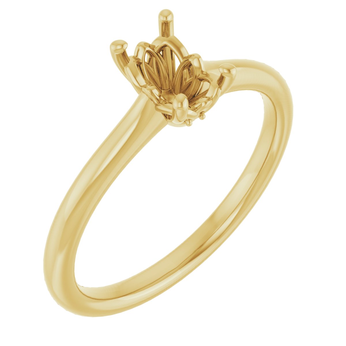Claw-Prong Accented Engagement Ring