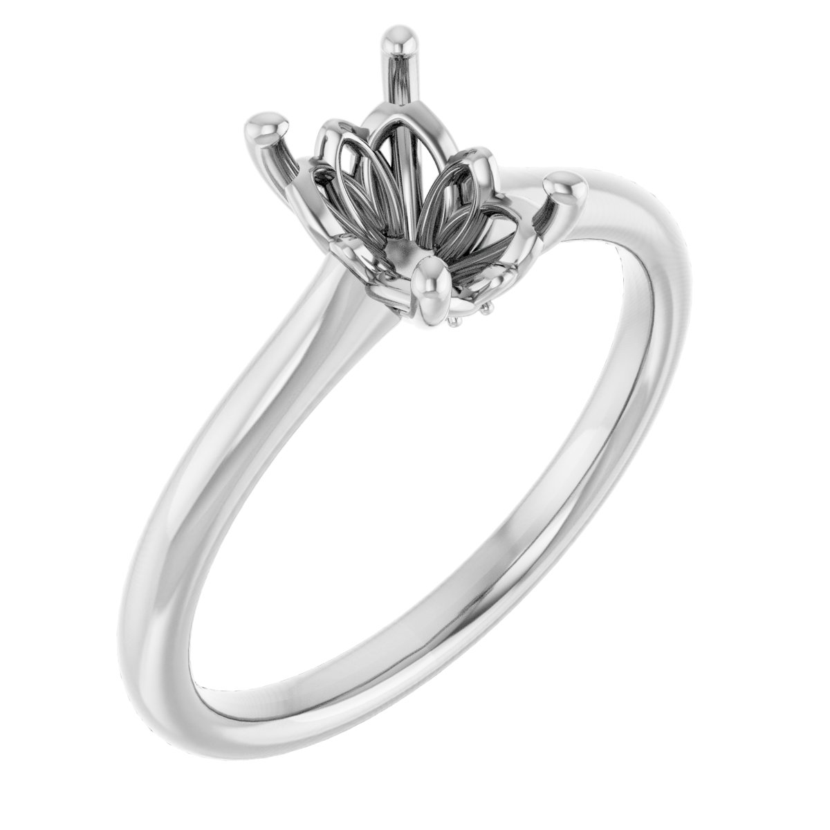 Claw-Prong Accented Engagement Ring