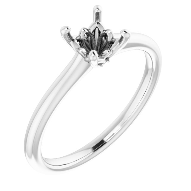 Claw-Prong Accented Engagement Ring