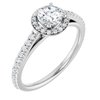 14K White .75 CTW Diamond Halo Style Engagement Ring Ref 4078042