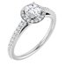 14K White 3/4 CTW Diamond Halo-Style Engagement Ring