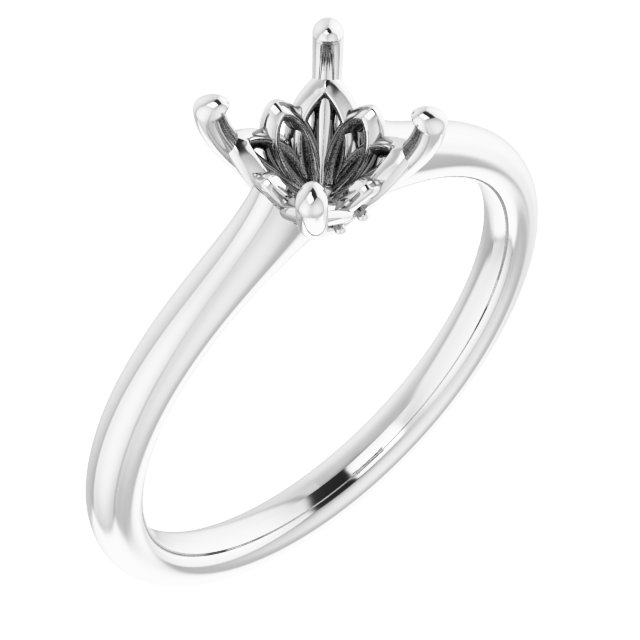 Claw-Prong Accented Engagement Ring