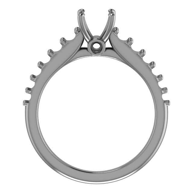 10x10 mm Heart Engagement Ring Mounting view 2