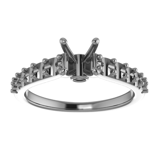 10x10 mm Heart Engagement Ring Mounting view 3