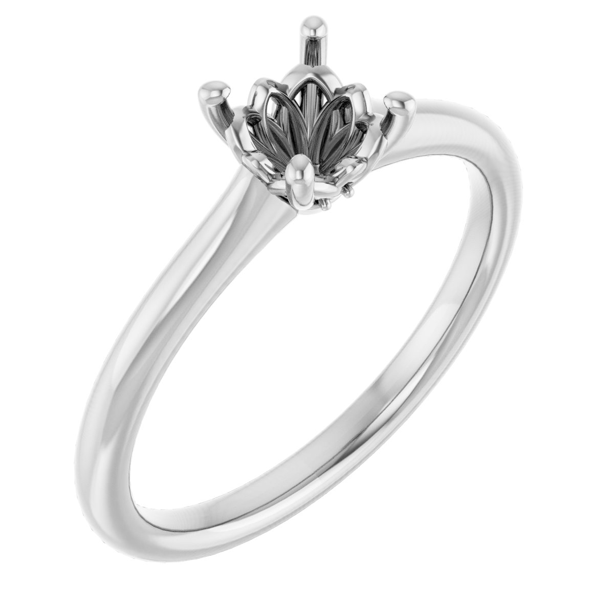 Claw-Prong Accented Engagement Ring