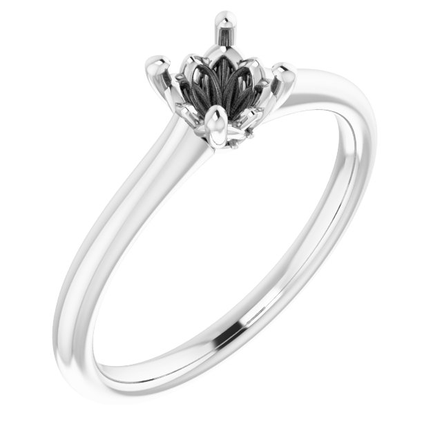 Claw-Prong Accented Engagement Ring