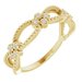 14K Yellow .06 CTW Natural Diamond Stackable Beaded Ring 