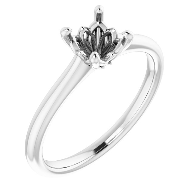 Claw-Prong Accented Engagement Ring