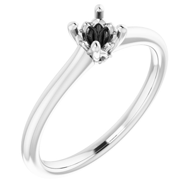 Claw-Prong Accented Engagement Ring
