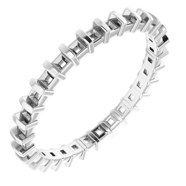 14K White .75 CTW Diamond Eternity Band Ref 14030648