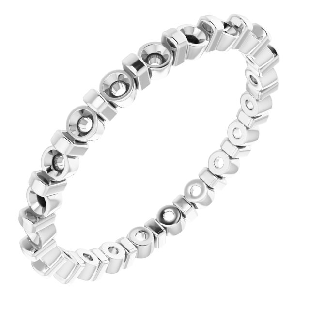 14K White .75 CTW Diamond Eternity Band Ref 14030636