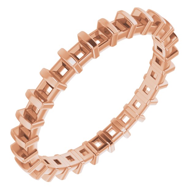 14K Rose .875 CTW Diamond Eternity Band Ref 14533375