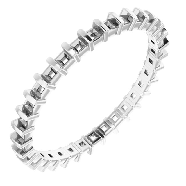 14K White .75 CTW Diamond Eternity Band Ref 14598582